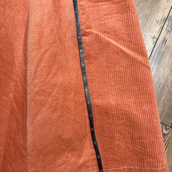 Orange corduroy mini dress|Fall Pumpkin patch | Babydoll y2k - Picture 2 of 5